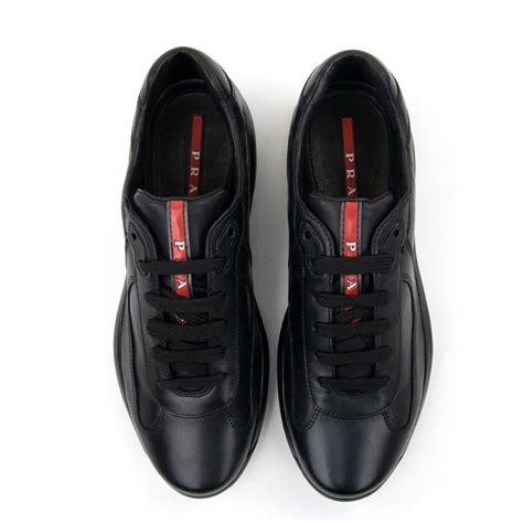 leather prada trainers